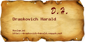 Draskovich Harald névjegykártya